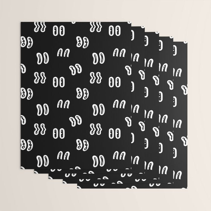 Vintage eye cartoon pattern Wrapping Paper Gallery Image 3