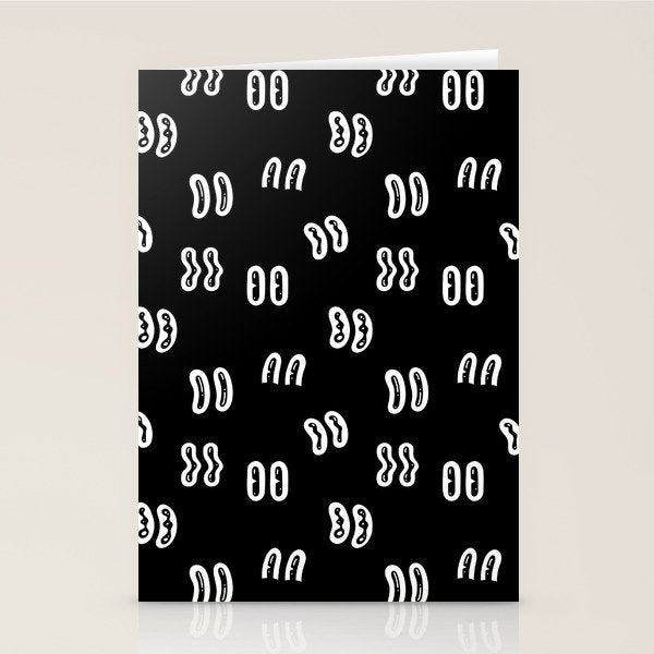 Vintage eye cartoon pattern Stationery Card Gallery Image 2