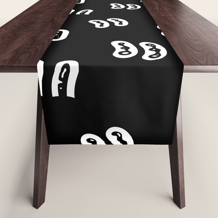 Vintage eye cartoon pattern Table Runner Gallery Image 1
