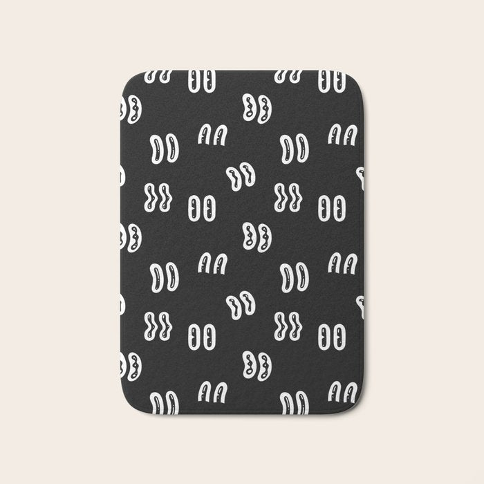 Vintage eye cartoon pattern Bath Mat Gallery Image 1