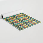 Midcentury Modern Colorful Retro Plaid Pattern Yoga Mat Gallery Image 2