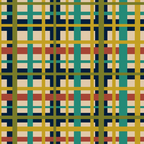 Midcentury Modern Colorful Retro Plaid Pattern Coffee Mug Gallery Image 2