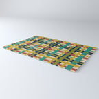 Midcentury Modern Colorful Retro Plaid Pattern Rug Gallery Image 3