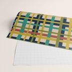Midcentury Modern Colorful Retro Plaid Pattern Wrapping Paper Gallery Image 2