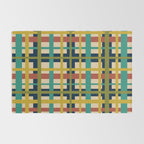 Midcentury Modern Colorful Retro Plaid Pattern Rug Gallery Image 2