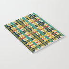Midcentury Modern Colorful Retro Plaid Pattern Notebook Gallery Image 2