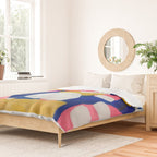 Graffiti Colorful Funky Acrylic Painting Pink Blue Yellow Patterns Shapes by Ejaaz Haniff Duvet Cover Gallery Image 2