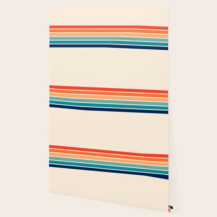 Tadama - Colorful Classic 70's Vintage Style Retro Summer Stripes Wallpaper Gallery Image 2