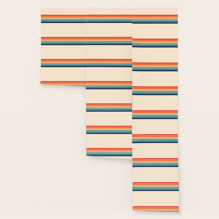 Tadama - Colorful Classic 70's Vintage Style Retro Summer Stripes Wallpaper Gallery Image 3