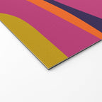 Mid-Century Modern Piquet Colorful Retro Abstract Orange Lime Avocado Blue Magenta Welcome Mat Gallery Image 2