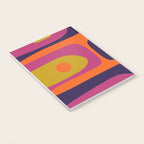 Mid-Century Modern Piquet Colorful Retro Abstract Orange Lime Avocado Blue Magenta Notebook Gallery Image 3