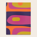 Mid-Century Modern Piquet Colorful Retro Abstract Orange Lime Avocado Blue Magenta Notebook Gallery Image 4