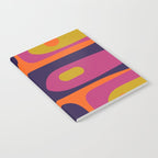 Mid-Century Modern Piquet Colorful Retro Abstract Orange Lime Avocado Blue Magenta Notebook Gallery Image 2
