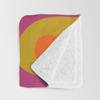 Mid-Century Modern Piquet Colorful Retro Abstract Orange Lime Avocado Blue Magenta Throw Blanket Gallery Image 3