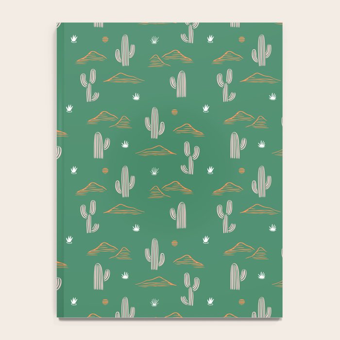 Retro cactus plant art pattern Notebook Gallery Image 4