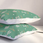 Retro cactus plant art pattern Pillow Sham Gallery Image 3