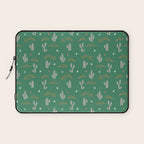 Retro cactus plant art pattern Laptop Sleeve Gallery Image 1