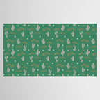 Retro cactus plant art pattern Tablecloth Gallery Image 2