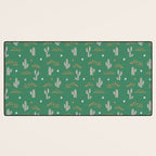 Retro cactus plant art pattern Desk Mat Gallery Image 3