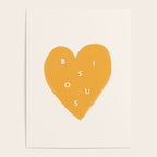 Heart Bisous - Yellow Gold Love French Typography Poster Gallery Image 4