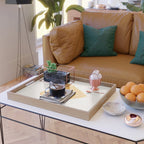 Heart Bisous - Yellow Gold Love French Typography Serving Tray Gallery Image 2