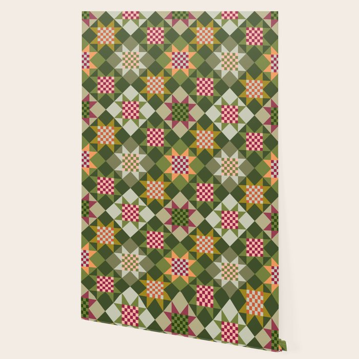 Checkerboard Quilt - Fall Colors Wallpaper Gallery Image 2