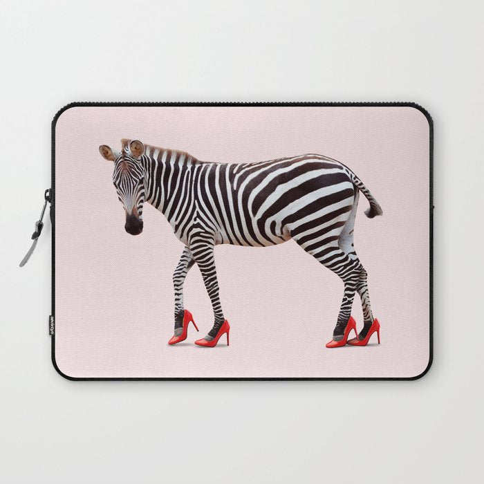 HIGH HEEL ZEBRA Laptop Sleeve Gallery Image 1