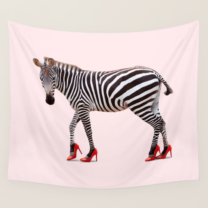 HIGH HEEL ZEBRA Wall Tapestry Gallery Image 4