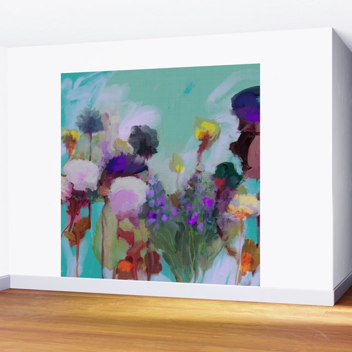 abstract floral bloom Wall Mural Gallery Image 2