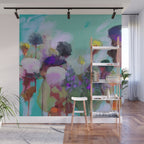 abstract floral bloom Wall Mural Gallery Image 1