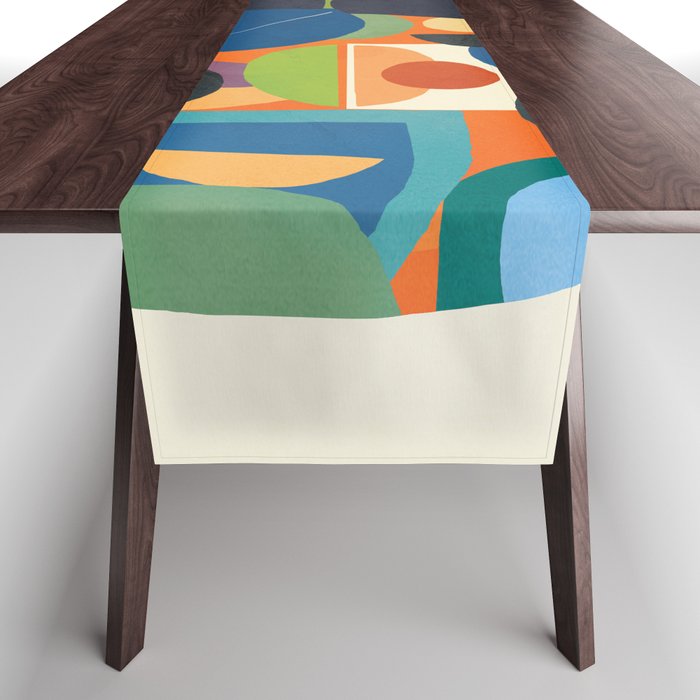 Abstract fruit shapes 01 Table Runner Gallery Image 1