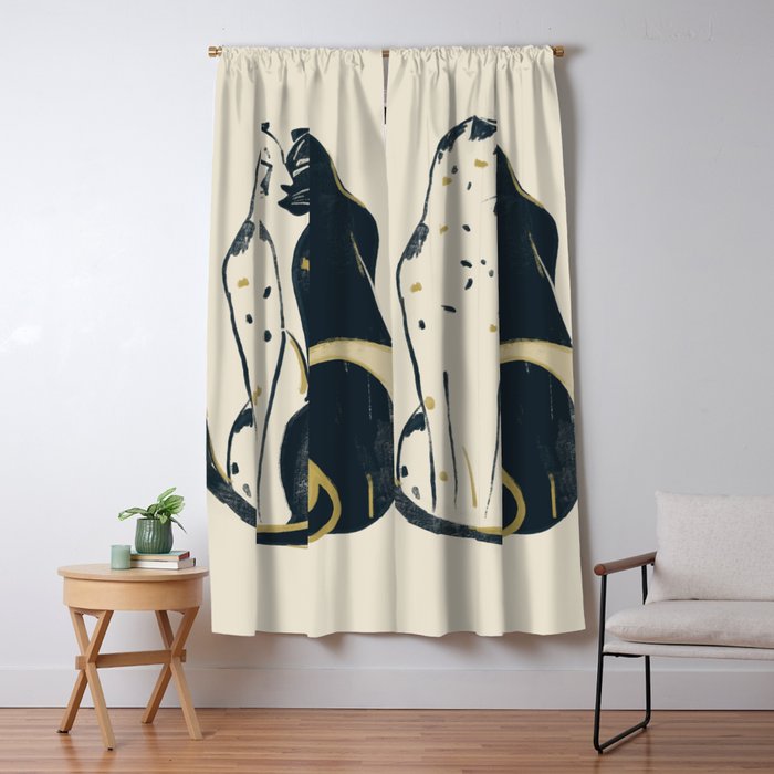 Two Cheetahs 3 Window Curtain Gallery Image 5