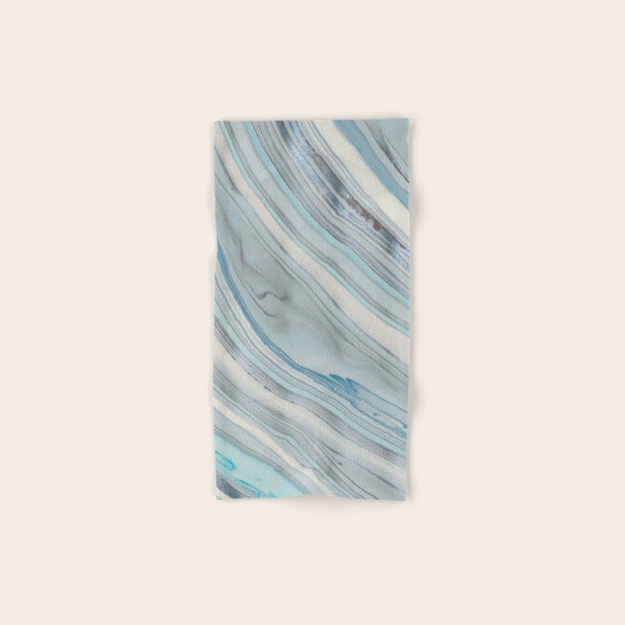 Soft Blue Aqua Marble Elegance Bath Towel Gallery Image 1