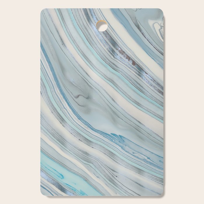 Soft Blue Aqua Marble Elegance Cutting Board Gallery Image 1