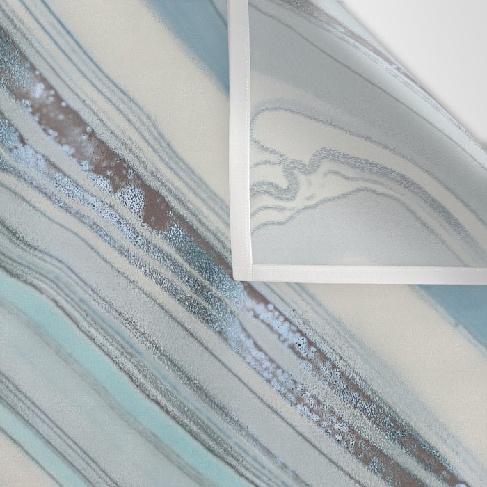 Soft Blue Aqua Marble Elegance Wall Tapestry Gallery Image 3