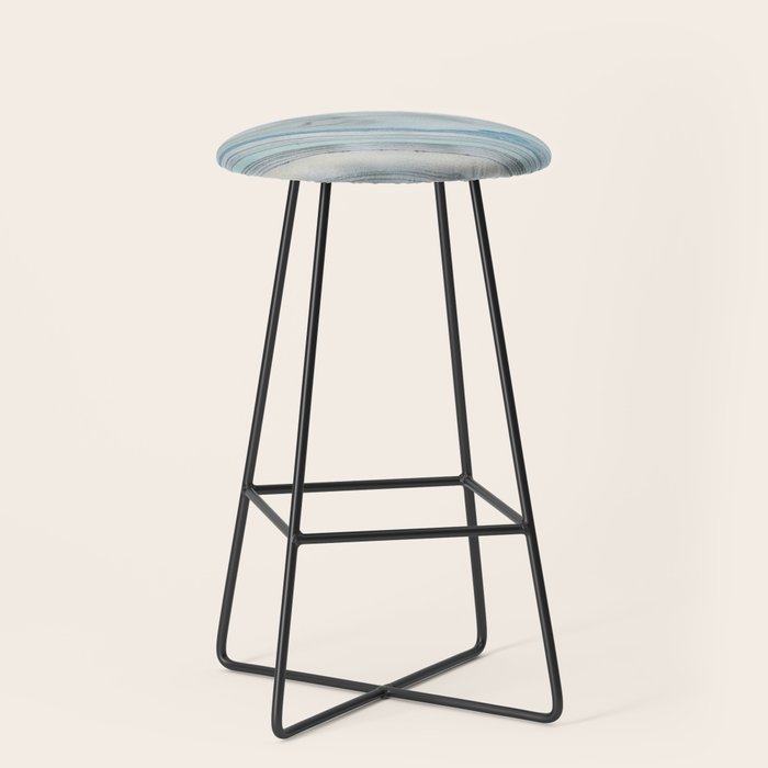 Soft Blue Aqua Marble Elegance Stool Gallery Image 1