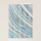 Soft Blue Aqua Marble Elegance Stationery Card Gallery Image 2