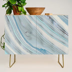 Soft Blue Aqua Marble Elegance Credenza Gallery Image 1