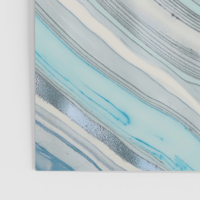 Soft Blue Aqua Marble Elegance Poster Gallery Image 3