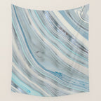 Soft Blue Aqua Marble Elegance Wall Tapestry Gallery Image 4