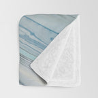 Soft Blue Aqua Marble Elegance Throw Blanket Gallery Image 3