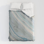 Soft Blue Aqua Marble Elegance Comforter Gallery Image 6