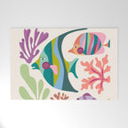 Tropical Fish and Coral Pattern Welcome Mat Gallery Image 1
