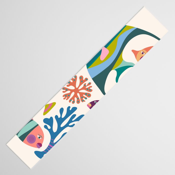 Tropical Fish and Coral Pattern Table Runner Gallery Image 3