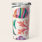 Tropical Fish and Coral Pattern Travel Mug Gallery Image 2