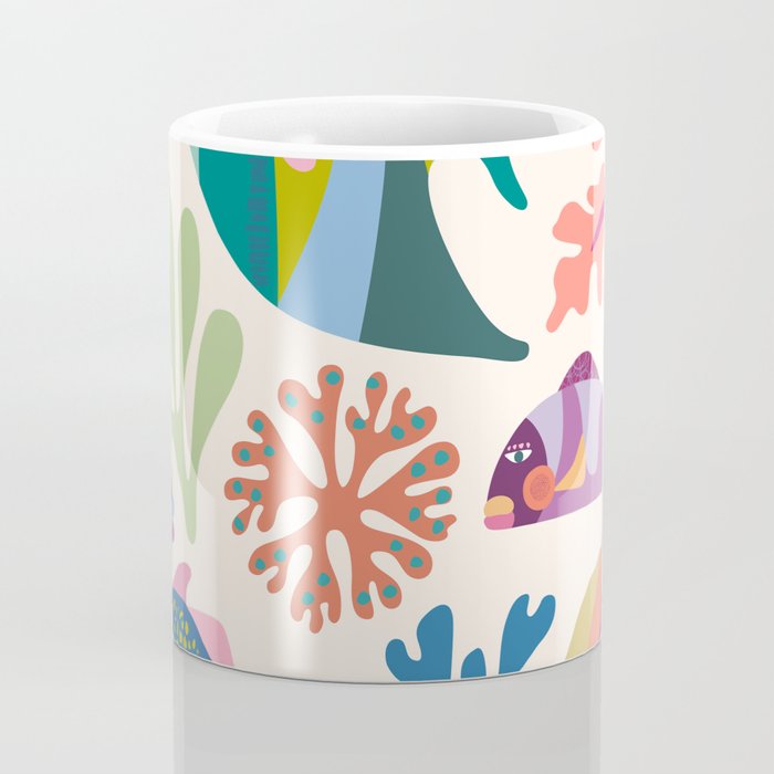Tropical Fish and Coral Pattern Coffee Mug Gallery Image 4