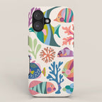Tropical Fish and Coral Pattern iPhone Case Gallery Image 1