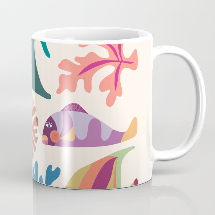 Tropical Fish and Coral Pattern Coffee Mug Gallery Image 1