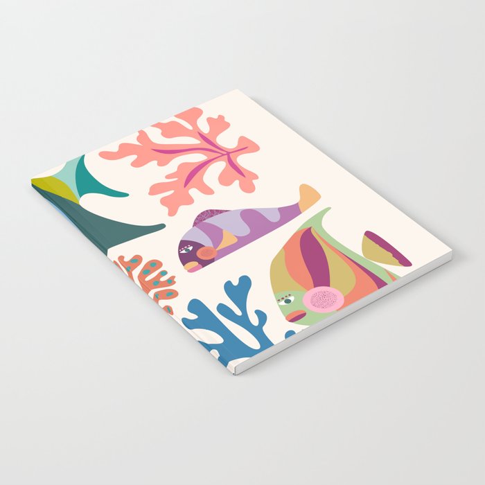 Tropical Fish and Coral Pattern Notebook Gallery Image 1