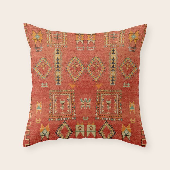 Moroccan Traditional Heritage Design Berber Style E5 Throw Pillow Gallery Image 6